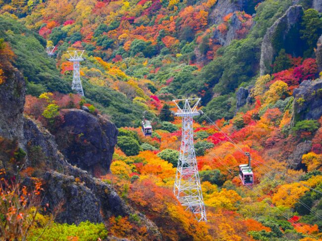 紅葉の寒霞渓・小豆島の最高峰星ヶ城山