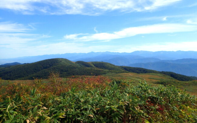 鍬崎山と白木峰・金剛堂山　